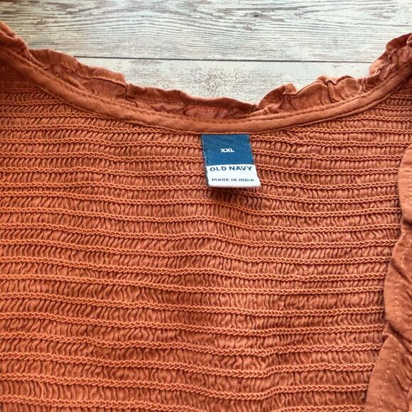 Old Navy Fit & Flare Midi Dress Smocked Clip-Dot Warm Hickory Plus Size XXL - Picture 13 of 15